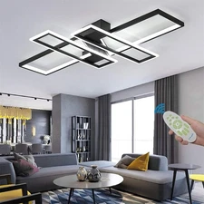 Modern LED Ceiling Lights Fixture for Bedroom, 47" Remote Control Dimmable Le...