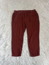 Gap Womens Size XL Burgundy Red Cotton Pull On Cuffed High Rise Jogger Pants