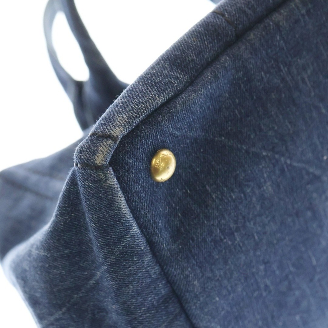 PRADA CANAPA MINI Kanapa Denim 2-way Hand Shoulder Bag INDIGO 1BG439 Used 9c9c46 thumbnail 5