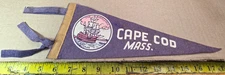 VINTAGE CAPE COD MASSACHUSETTS THE MAYFLOWER FELT PENNANT 12"  {G86}