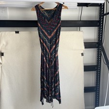 Lauren Ralph Lauren Dress Womens Small Sleeveless V neck Midi Belted