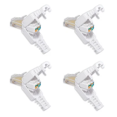 4/8/12 RJ45 stecker CAT7/6 LAN Stecker zur werkzeuglose Montage Knickschutz XS - Bild 1 von 4