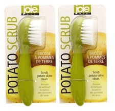 2PK Ergonomic Potato Brush with Tough Bristles for Vegetables Easy Grip Handle