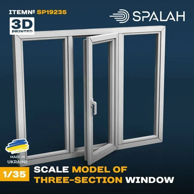 Three-section Window Scale Model Kit for Diorama 1:35 Spalah SP19235