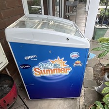 Nestlé Ice Cream Display Chest Freezer with Sliding Glass Top Lids