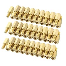 60pcs M3 8 6mm Female Male Thread Brass Hex Standoff Spacer Screws PCB