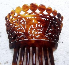 Victorian Spanish mantilla style hair comb in faux tortoise - NO US IMPORT FEES
