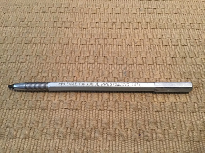 Vintage Eagle Turquoise Prestomatic 3377 Drafting Lead Holder, 2mm Clutch Pencil