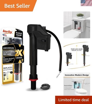 QuietFILL 2X Toilet Fill Valve - Universal Fit for 99% of Toilets, Quick Install