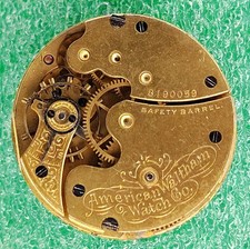 lot M153 American Waltham 0s Manual Wind Movement Vintage Pocket Watch Parts