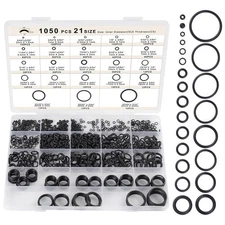1050PCS O-Ring Assortment Kit | 21 Metric Sizes for Car Repair, Faucet, Air, Gas