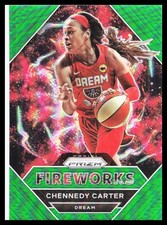 2021 Panini Prizm WNBA #1 Chennedy Carter Fireworks Prizms Green