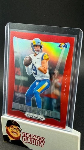 2024 Panini Prizm Deca Red Prizm /199 Matthew Stafford #186