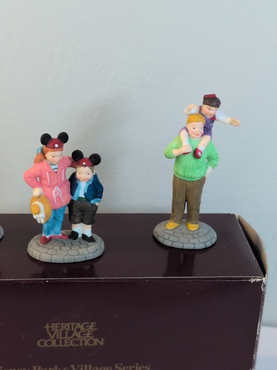 Department 56 Disney Parks Family Set of 3 Heritage Village