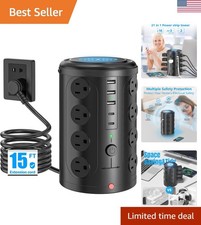 21-in-1 Power Strip Tower with 16 Outlets  5 USB Ports for Ultimate Convenience