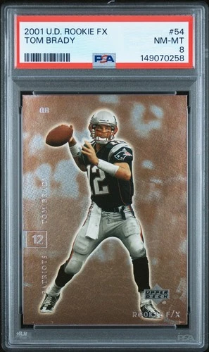 2001 UD RC F/X #54 TOM BRADY PSA 8