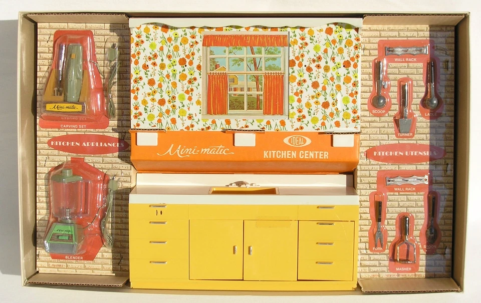 Vintage 1970  Ideal Mini-Matic Kitchen Center Set Unused in Box - Image 2 of 4