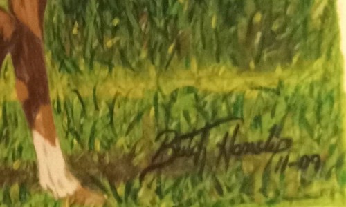 ORIGINAL COWBOY PAINTING ART NEBRASKA Western HORSE EQUESTRIAN SIGNED - Picture 5 of 8