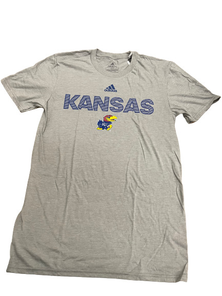 Спортивная футболка Adidas NCAA Kansas Jayhawks Серо-голубая EA1854 