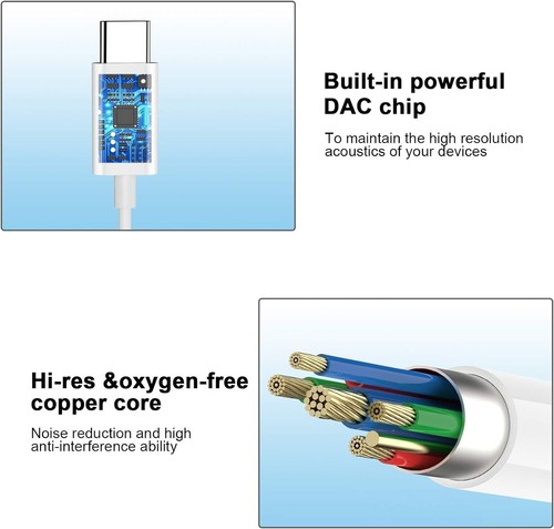 Hand-Free USB C Headphones with Magnetic Design & DAC for Apple & Samsung Users - Picture 4 of 9