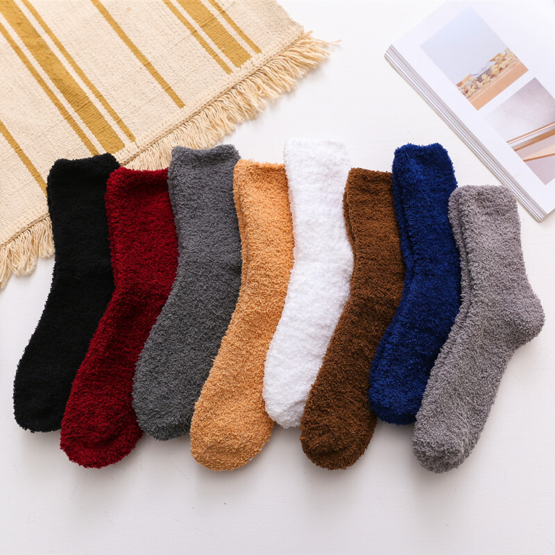 6 Pairs Mens Winter Thermal Thick Bed Socks Fleece Fluffy Cosy Warm