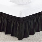 Elastic Bed Skirt 15Inch Height Bedspread Dust Ruffles Bed Cover Twin Full Queen