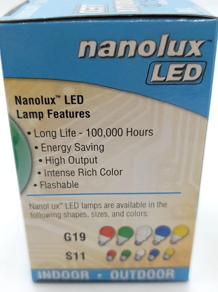 Nanolux LED 1W/1 Watt LED Small Bulb Green Rich Color 120V Indoor/Outdoor - Image 3 of 4