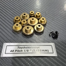 RC Car 48P Pinion Gear Set 16T-34T 10Pcs Pinion Gear For 1/10 48P RC Spur Gear