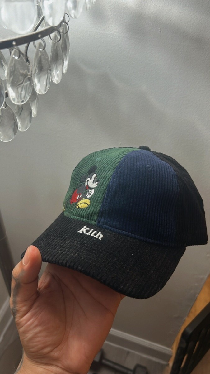 キャップ Kith x Disney Classic Corduroy Cap Black AW 19 2019 Kith x Disney Split Colorblocked Corduroy Mickey Mouse Hat
