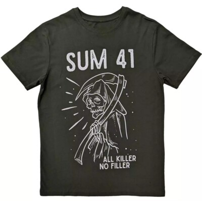 Sum 41 band T Shirt All Killer No Filler Reaper Rock Size S-5XL