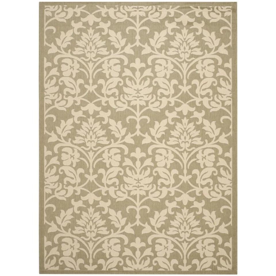 SAFAVIEH Outdoor CY3416-1E06 Courtyard Olive / Natural Rug - Image 2 of 4