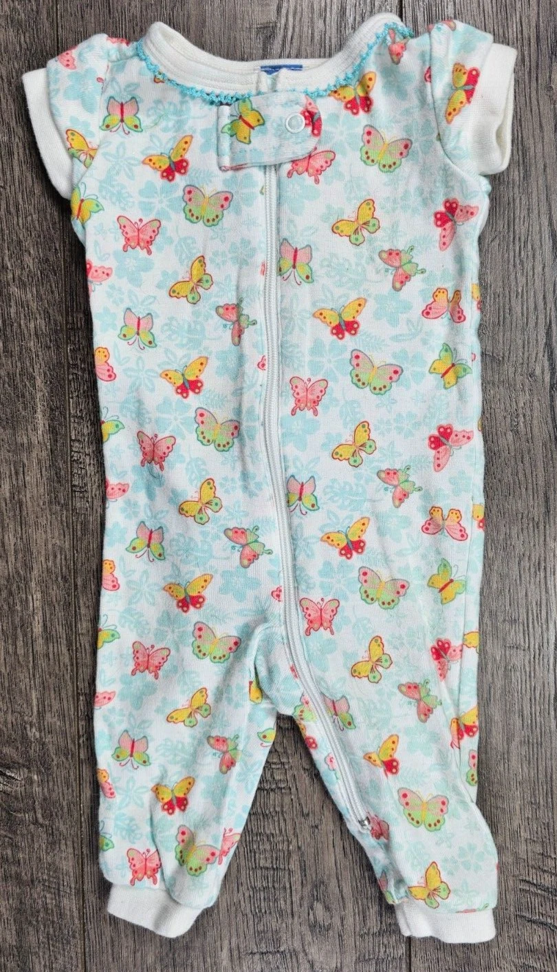 Baby Girl Clothes Vintage Gymboree Preemie April Summer Butterflies Outfit