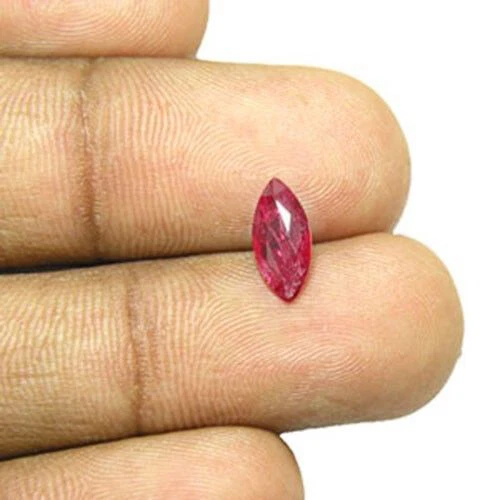 IGI Certified MOZAMBIQUE Ruby 0.93 Cts Natural Untreated Intense Purplish Red - Image 3 of 4