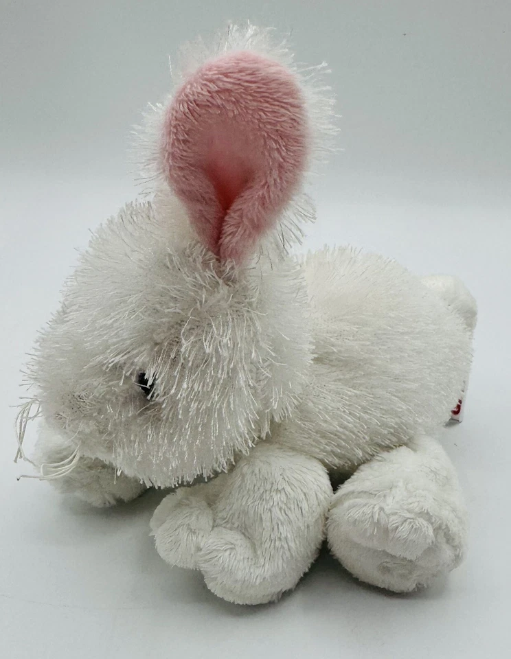 Ganz Webkins Lil Kinz White Bunny Rabbit 7" Pink Ears Easter No Code HS078 - Image 3 of 4