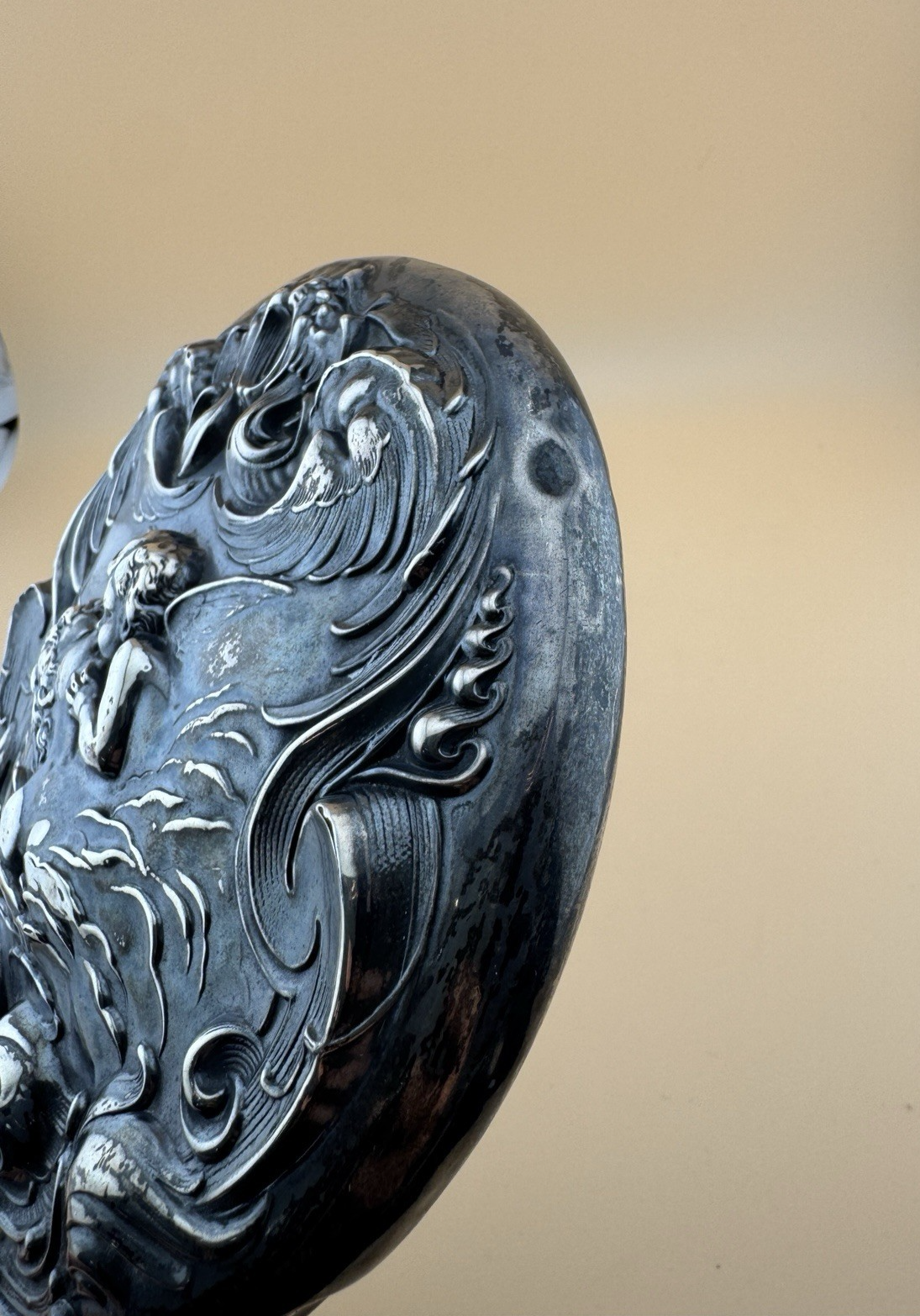 Unger Brothers Antique Art Nouveau Sterling Silver Love's Dream Hand ...
