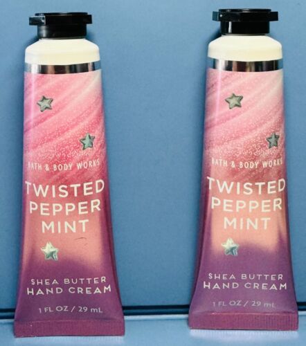 *NEW* TWISTED PEPPERMINT ~ 2PK ~ TRAVEL HAND CREAM ~ Bath & Body Works