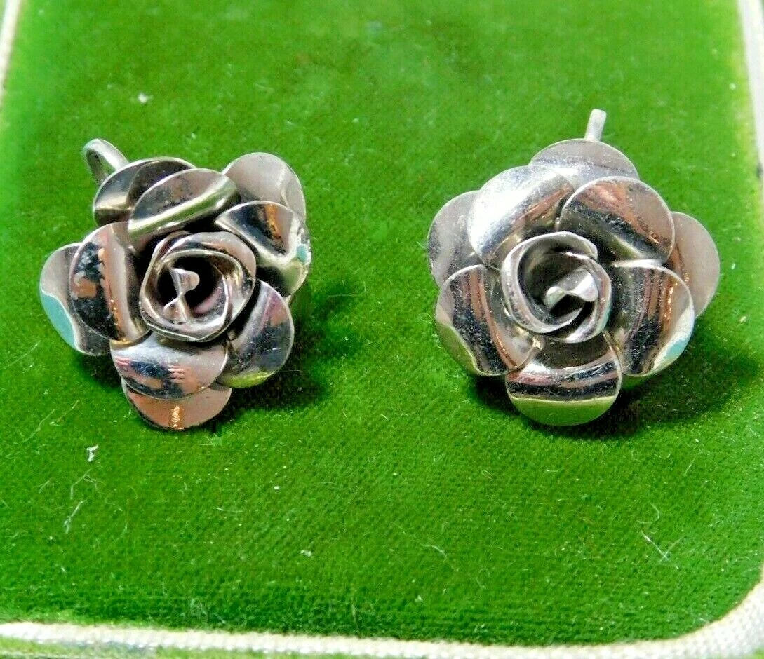 Screw back earrings sterling cheap silver