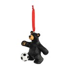 Big Sky Carvers Bearfoots Soccer Bear Ornament (New)