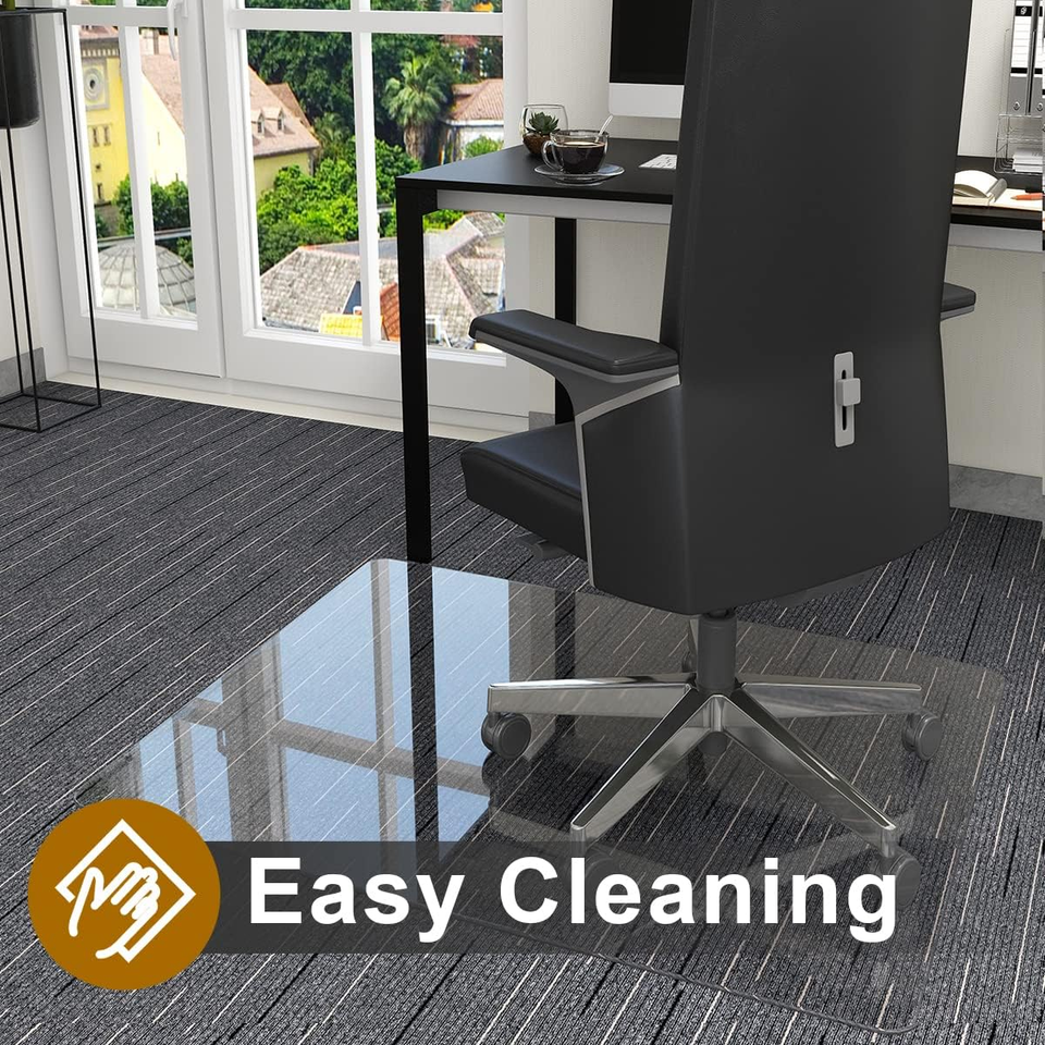 Chair Mat for Carpet Desk Chair Mat Tempered Glass Floor Mat for Office