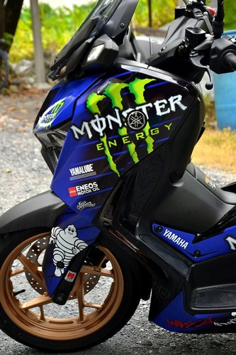 Graphics Decal Kit Wrap Compatible with YAMAHA X-MAX 2022 - 2023 V.2 MONSTER - Picture 9 of 11