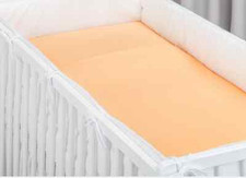 2  or 4 PC BEDDING SET FOR CRIB PRAM COT BED PLAIN COLOURS  pink blue grey white