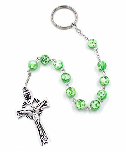 Green "Paidrin Beag" Penal Rosary Keychain by J.C. Walsh & Son IRELAND #PB8200