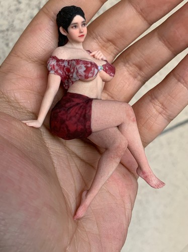 1/18 Miniature Figure Sexy big chest beauty Girl Scene Doll For Car Model Toys - Picture 2 of 20