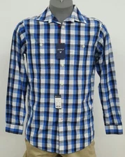 Daniel Cremieux Classics Blue Checkered Button L/S Men's Shirt NWT $79.50 S L