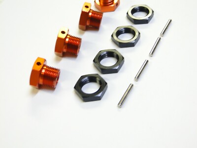 NEW HPI SAVAGE XL 5.9 RTR Hex Hubs 17mm Orange Aluminum X 4.6 GT-6