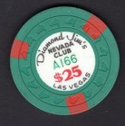 Diamond Jim's Nevada Club $25 Chip, Las Vegas NV — photo 1