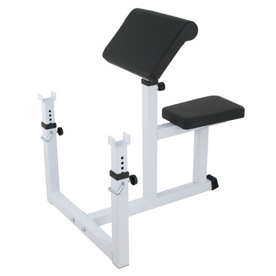 Weight Seated Preacher Curl Bench Isolated Arms Barbell Dumbbell
