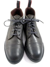 Allen Edmonds "PATTON" Men's Cap-Toe Boots DAINITE 9 D GREY *WORN ONCE (550N)