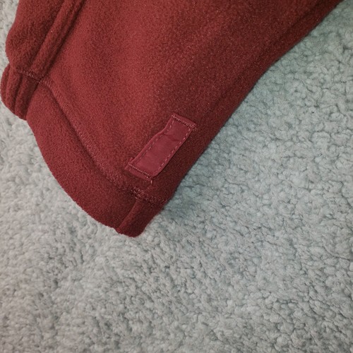 LL Bean Fleece Jacket Men's Size Large Red Full Zip Pockets Mock Neck Outdoor - Picture 10 of 17