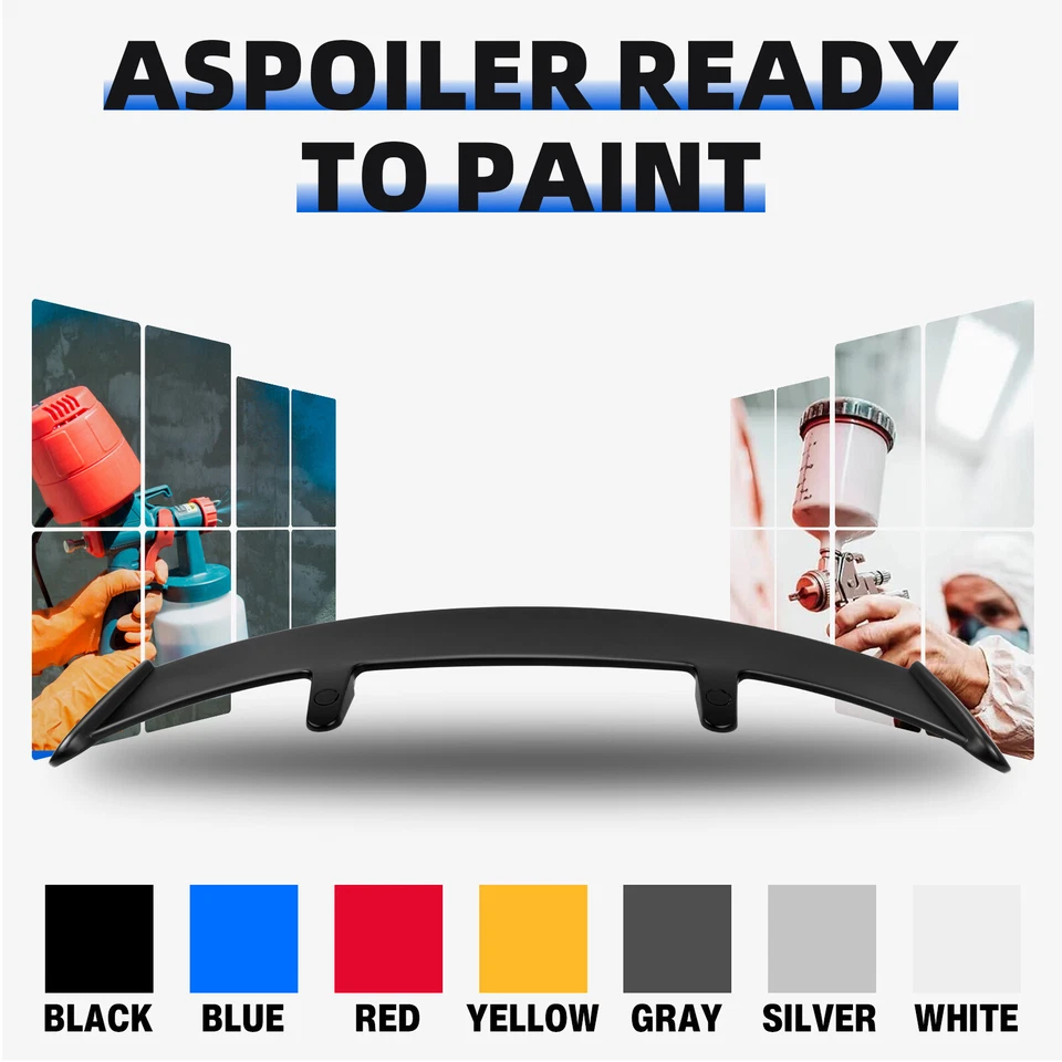 ABS 52" Matte Black Rear Roof Trunk Spoiler Wing Lip For Volvo XC40 XC60 XC90 - Image 4 of 4